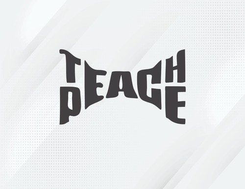 Teach peace die cut vinyl - teach,