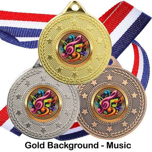 Music medals ribbons - medals, &