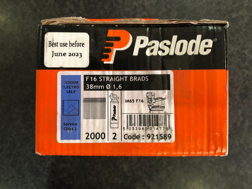 Paslode f16 straight - f16, brads