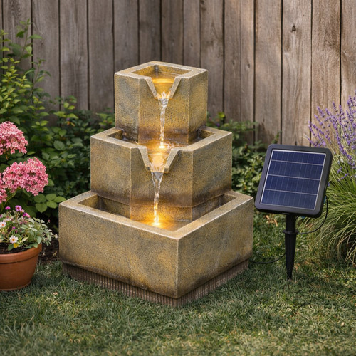 Solar water fountain - 3, tier