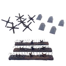 Anti-Tank & Wire Obstacles Set | Terrain Scatter for 28mm & 32mm Wargames