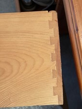 Hand made pine dressing table, all one piece.  Comes with stool and mirror