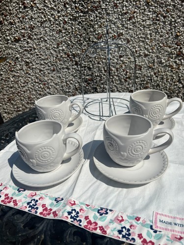 Owl mugs and saucers - owl,