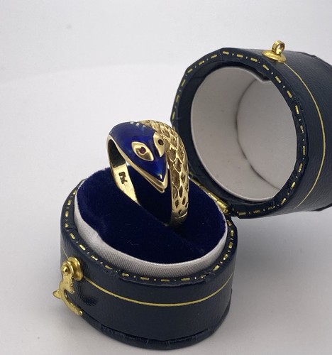 Gold snake ring vintage - 18,