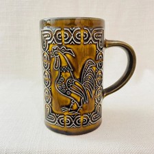 Surrey Ceramics Studio Pottery Mug Tankard - Embossed Glazed Hand Crafted