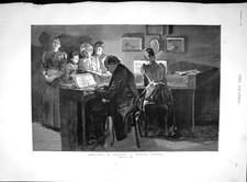 Original Old Antique Print