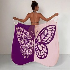 Womens Beach Bikini Cover Up Butterfly Sarong Summer Wrap Dress Swimwear Holiday