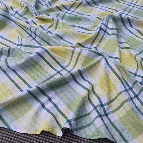 Round vintage retro seersucker - vintage,