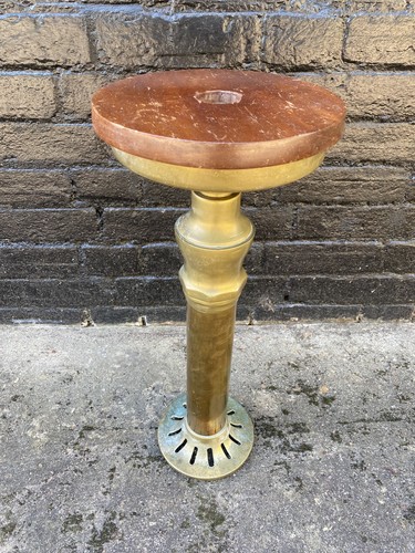 Salvaged brass plant stand - salvaged,