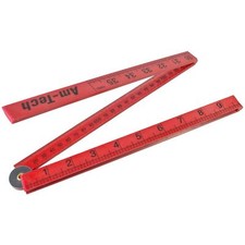 Folding Plastic Ruler 1m Stick Rule Measure DIY Builder Metric Imperial Yard