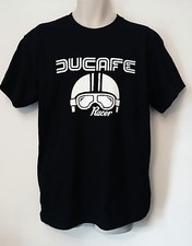 DUCATI T SHIRT Cafe Racer Classic Vintage Biker Motorcycle Black  Size S,M,L,X-L