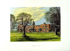 Original Old Antique Print