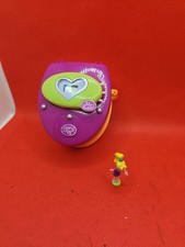 Vintage Blue bird Polly Pocket 2000 Set Trendy Tronics Clock 1 Fig Untested 