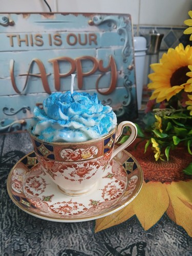 Vintage tea cup - vintage, candles