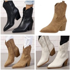 Cowboy Boots Mid Calf Shoes