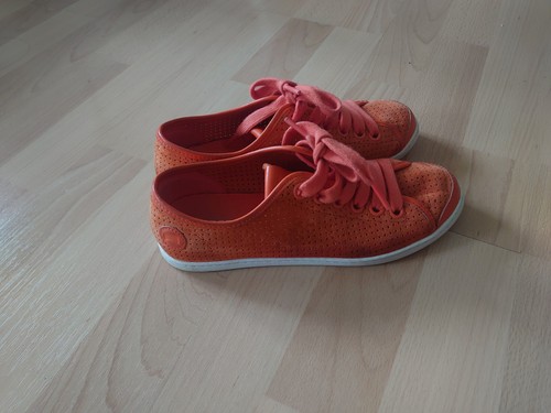 Camper orange leather trainers - camper,