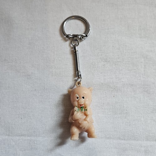 Vintage porky pig keyring - vintage,