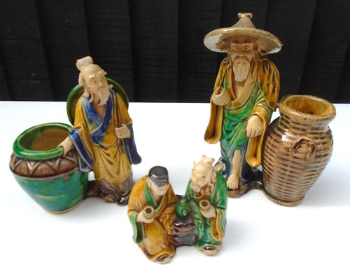 Chinese glazed ceramic statues