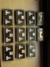 24 x Assorted Brass Light Switches and Plug Sockets