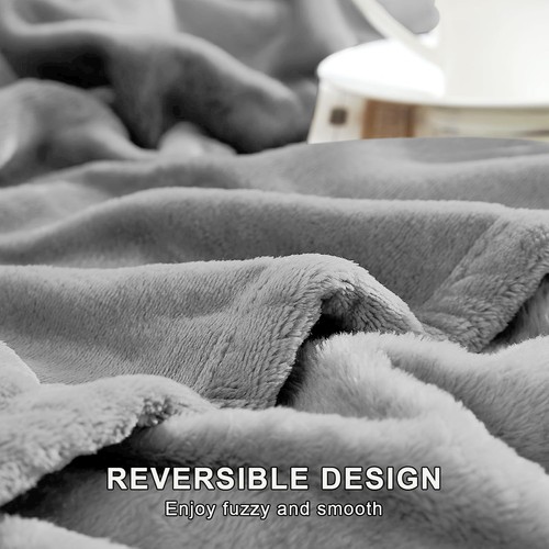 Faux fur fleece throw - fur,
