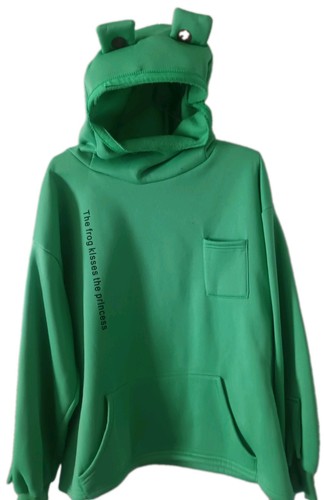 Frog hoodie zip - hoodie, green