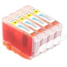 4 Yellow Ink Cartridges for Canon PIXMA iP3300 iP5200R MP500 MP610 MP960 MP950