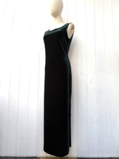 Gina Bacconi vintage green velvet long evening dress 10-12