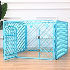 Sky Blue S (90x90x60cm) Pet Kennel Portable Household Dog Cage Guardrail Small