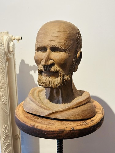Vintage terracotta head bust - vintage,