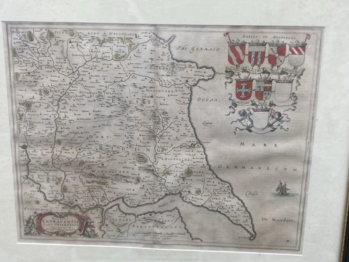 Antique map east riding - antique,