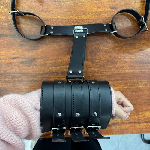 Leather strap arm binder - strap,
