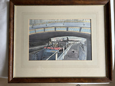 Water Colour of Regents Canal and Long Boat. Size 24 X19¼ inches