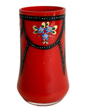 Bohemian Red Tango Glass Vase