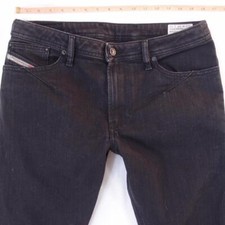 Mens Diesel SHIONER 008Y8+ Stretch Slim Skinny Black Jeans W32 L32