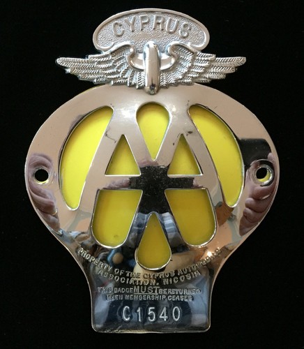 Vintage cyprus car badge no - vintage,