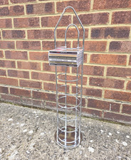 CD Rack Storage Tower Stand Holder, chrome,  Rocket Retro Vintage holds  49