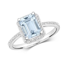 Real Aquamarine and Diamond