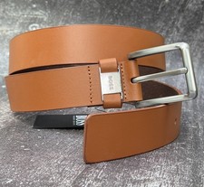 Hugo Boss Men Tan Leather Belt