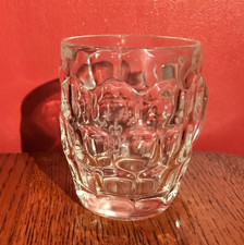 E"R 478 DIMPLED HALF PINT BEER ALE VINTAGE GLASS TANKARD. BRITISH MADE 1953-1964