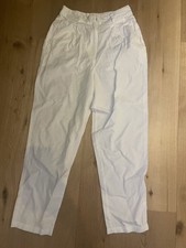 white linen pencil trousers uk