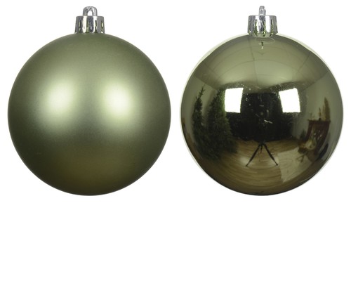 Green christmas tree baubles - green,