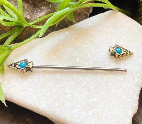 1pc turquoise set tribal spear - turquoise,
