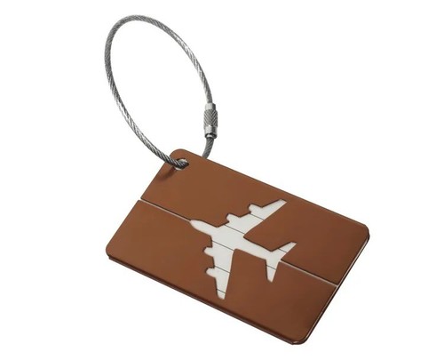 Aluminium luggage tag travel - aluminium,