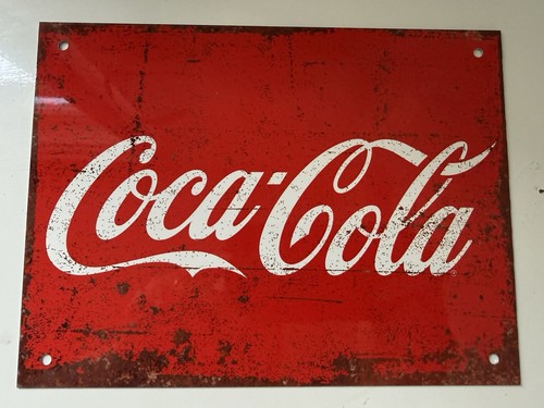 Coca cola metal sign - coca, vintage