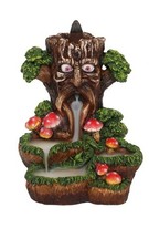 Cool Tree Man Mushrooms Incense Backflow Burner, 6”x 5”