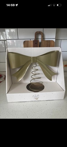 Gold bow tree topper - tree,
