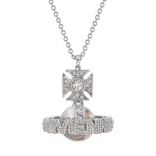 Vivienne Westwood Paisley orb necklace Silver Mint b0132