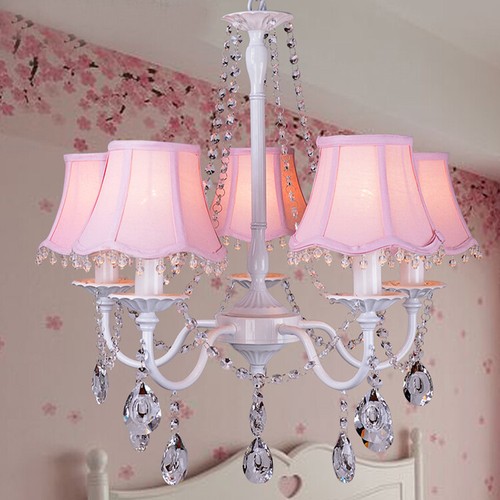 Modern pink lampshade crystal - modern,