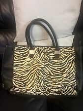 Reiss animal print real leather large handbag weekend bag 