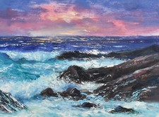 Superb Richard Blowey Oil Painting Seascape Cornwall Original Cornish Art